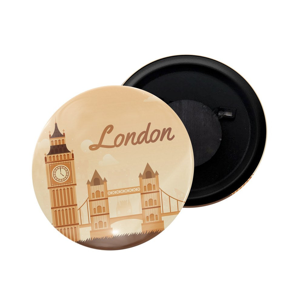 dhcrafts Fridge Magnet Multicolor England London Glossy Finish Design Pack of 1 (58mm)